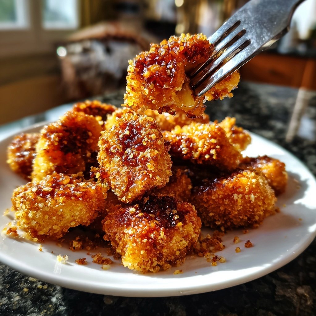 Gebackenes Honig Knoblauch Hähnchen Nuggets