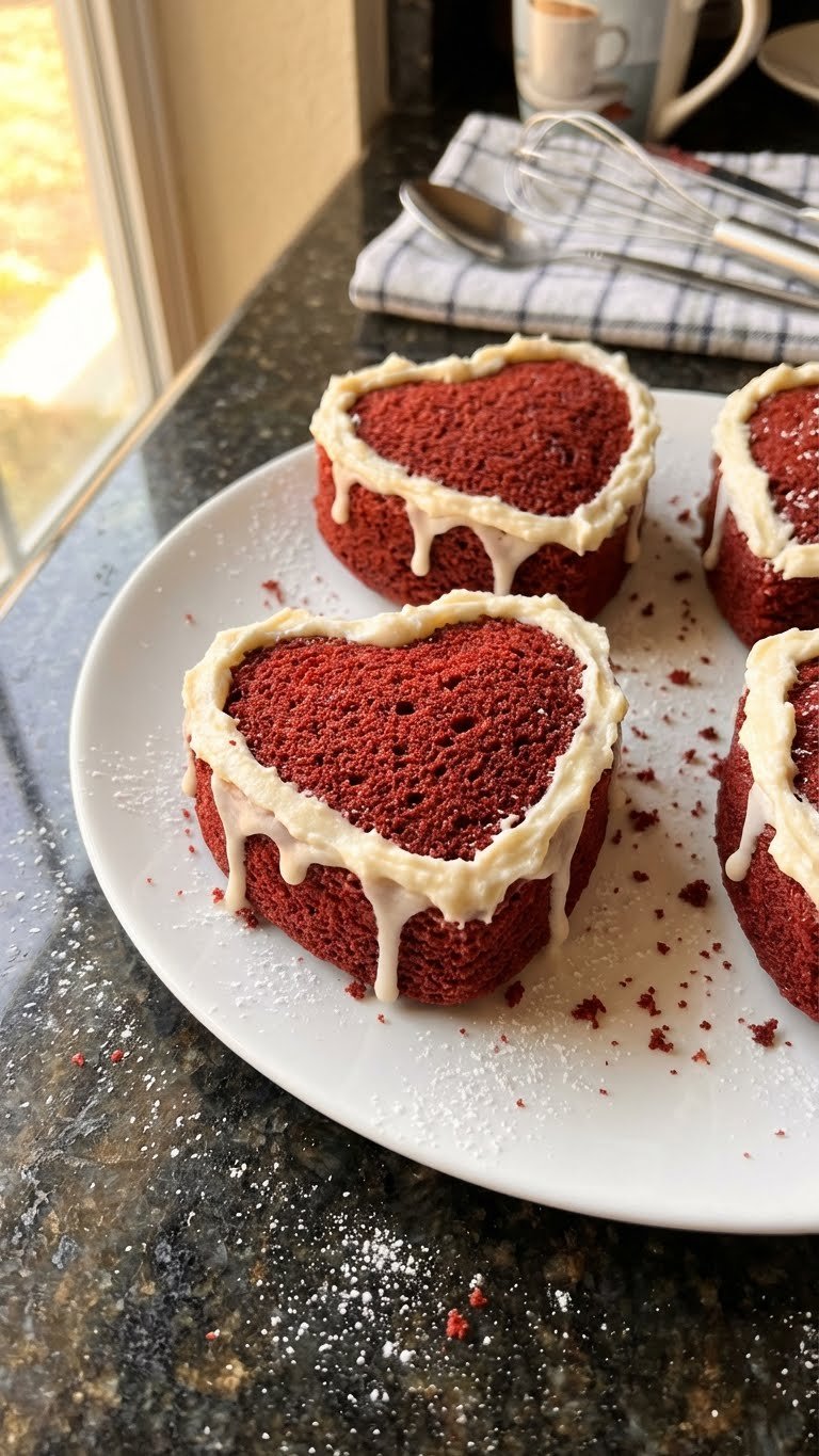 Mini Red Velvet Herz Kuchen