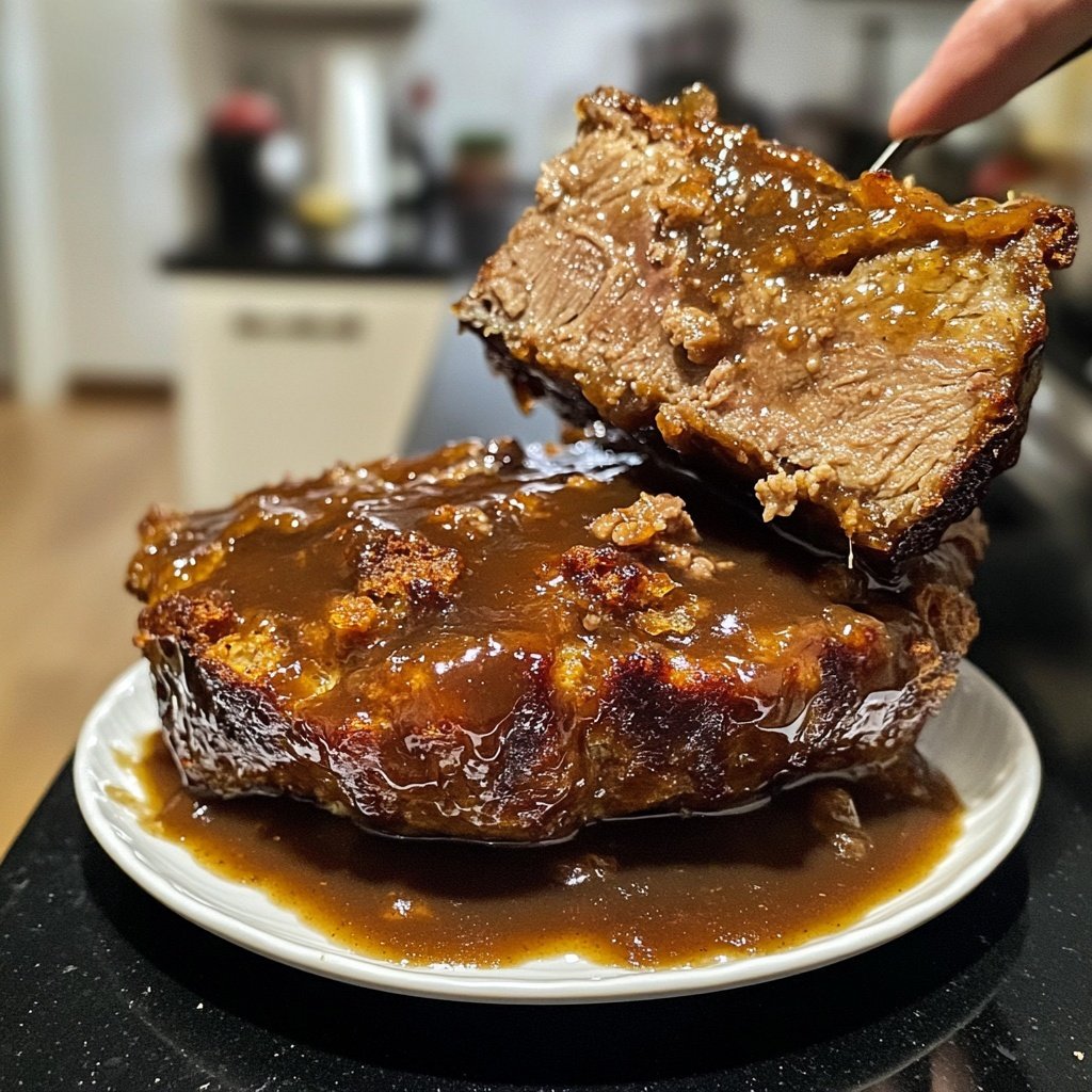 Weihnachtsbraten mit Rotweinsoße