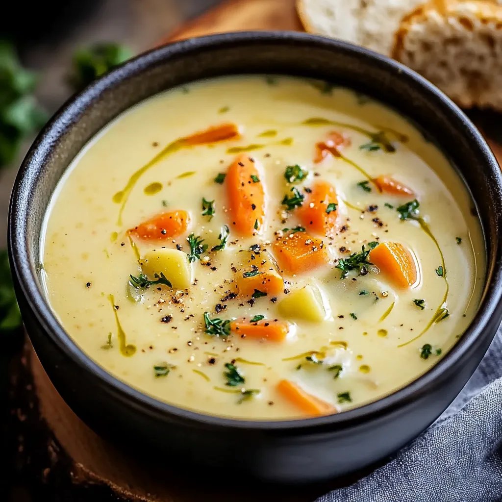 Samtige Möhren Kartoffel Suppe