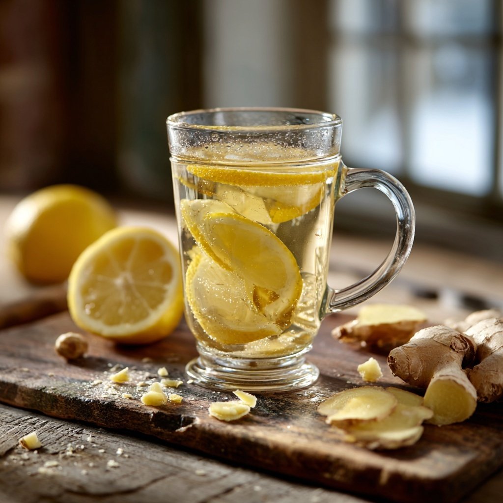 Löwenzahntee mit Zitrone und Ingwer