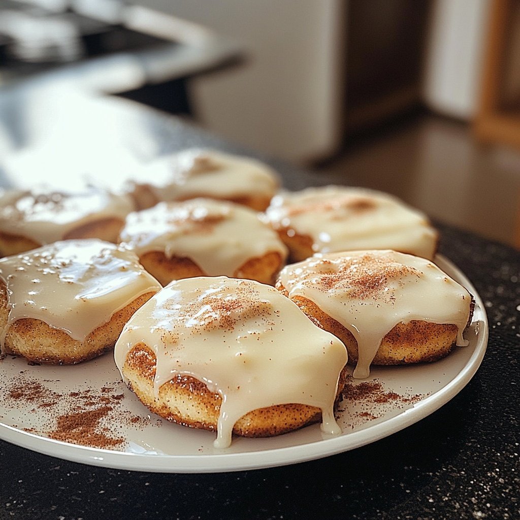 Festliche Zimt-Gewürzplätzchen mit weißer Glasur
