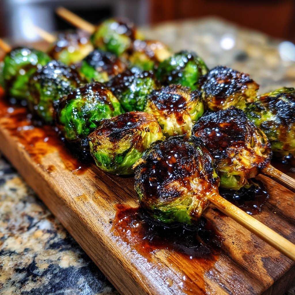 Honig-Balsamico-Rosenkohl-Spieße