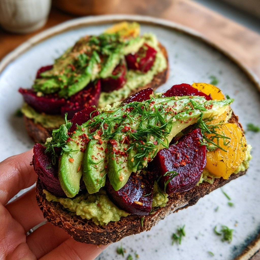 Rezept für geröstete Rote Bete: Tatar mit Avocado