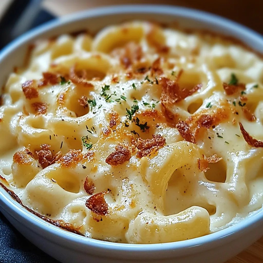 Französische Zwiebelmakkaroni mit Käse