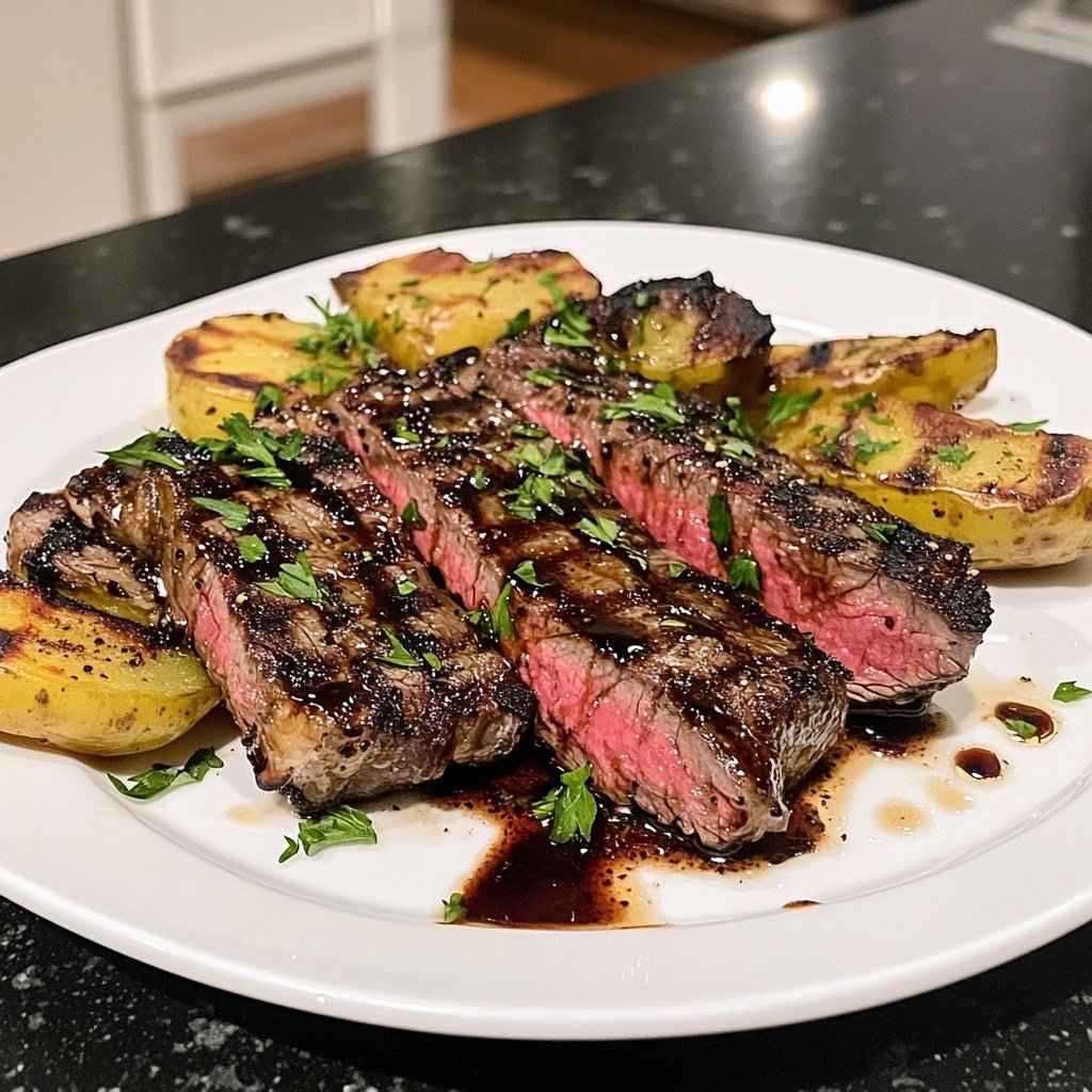Rotkohl-Steaks mit Kartoffeln