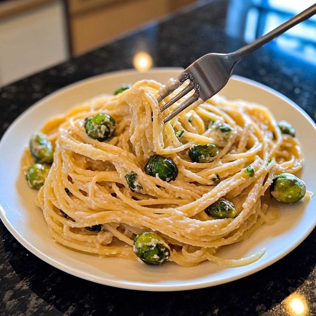 Spaghetti mit Rosenkohl