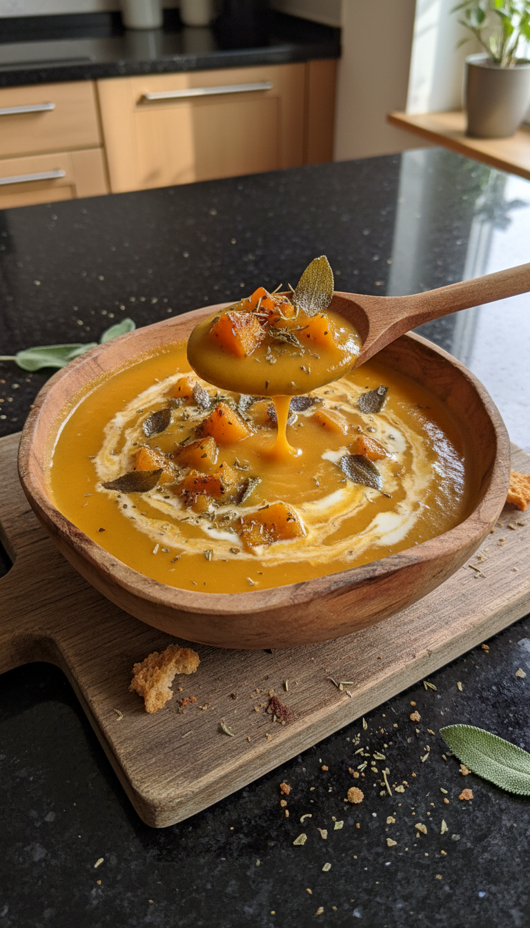 Kürbis Salbei Suppe