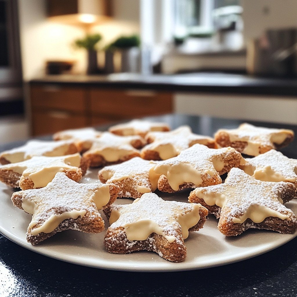 Mandel-Sternspritzgebäck