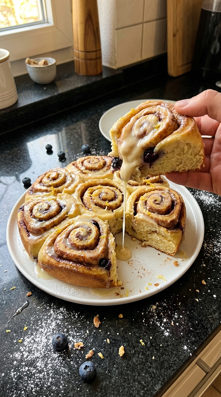Zimt Zitronen Heidelbeer Röllchen​