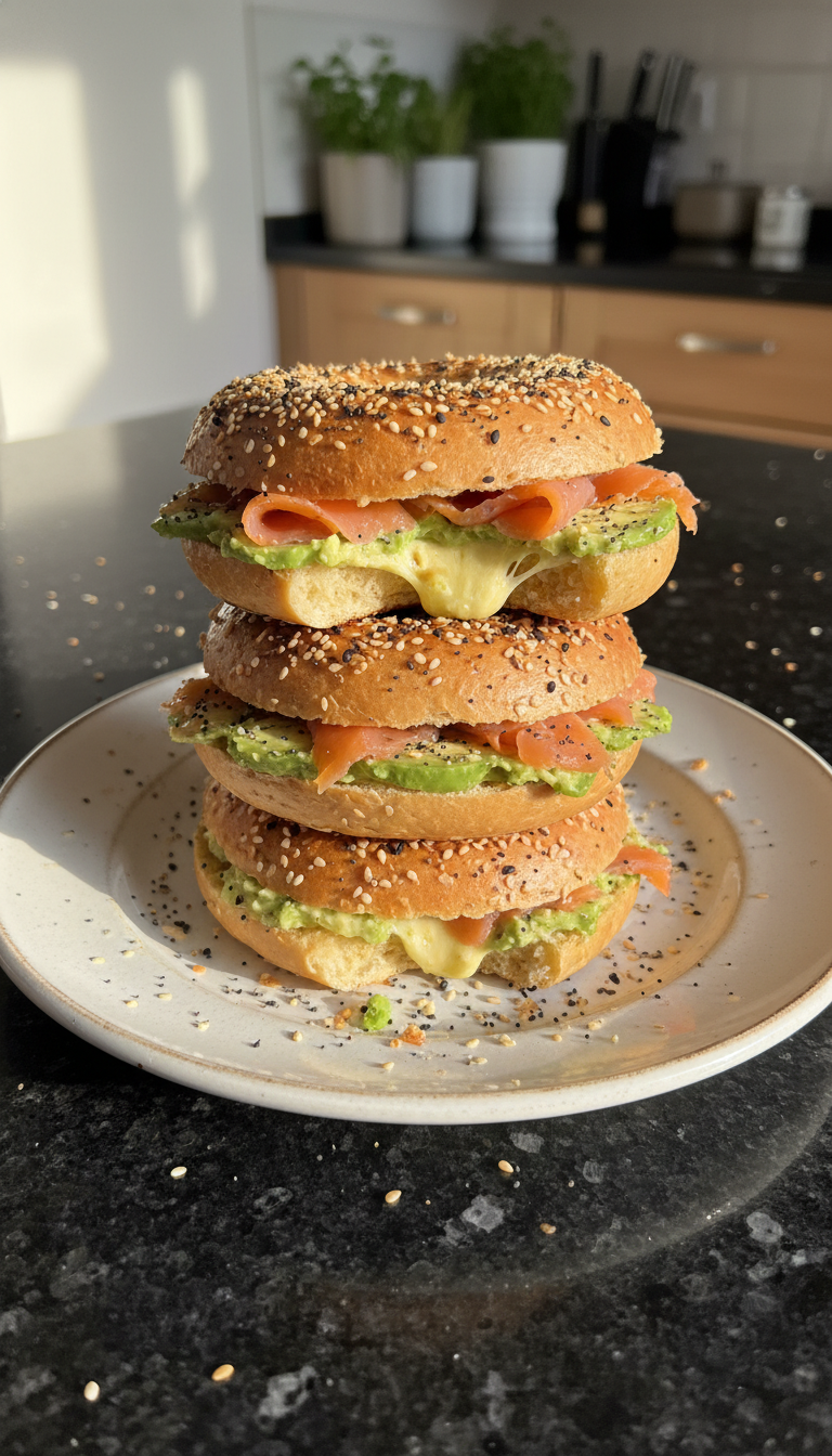 Herzhafte Protein Bagels Genuss
