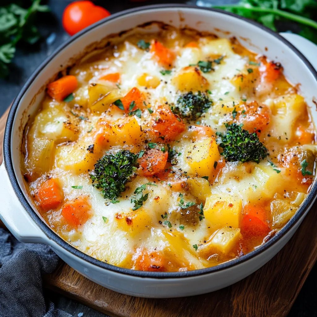 Kartoffelauflauf mit Gemüse