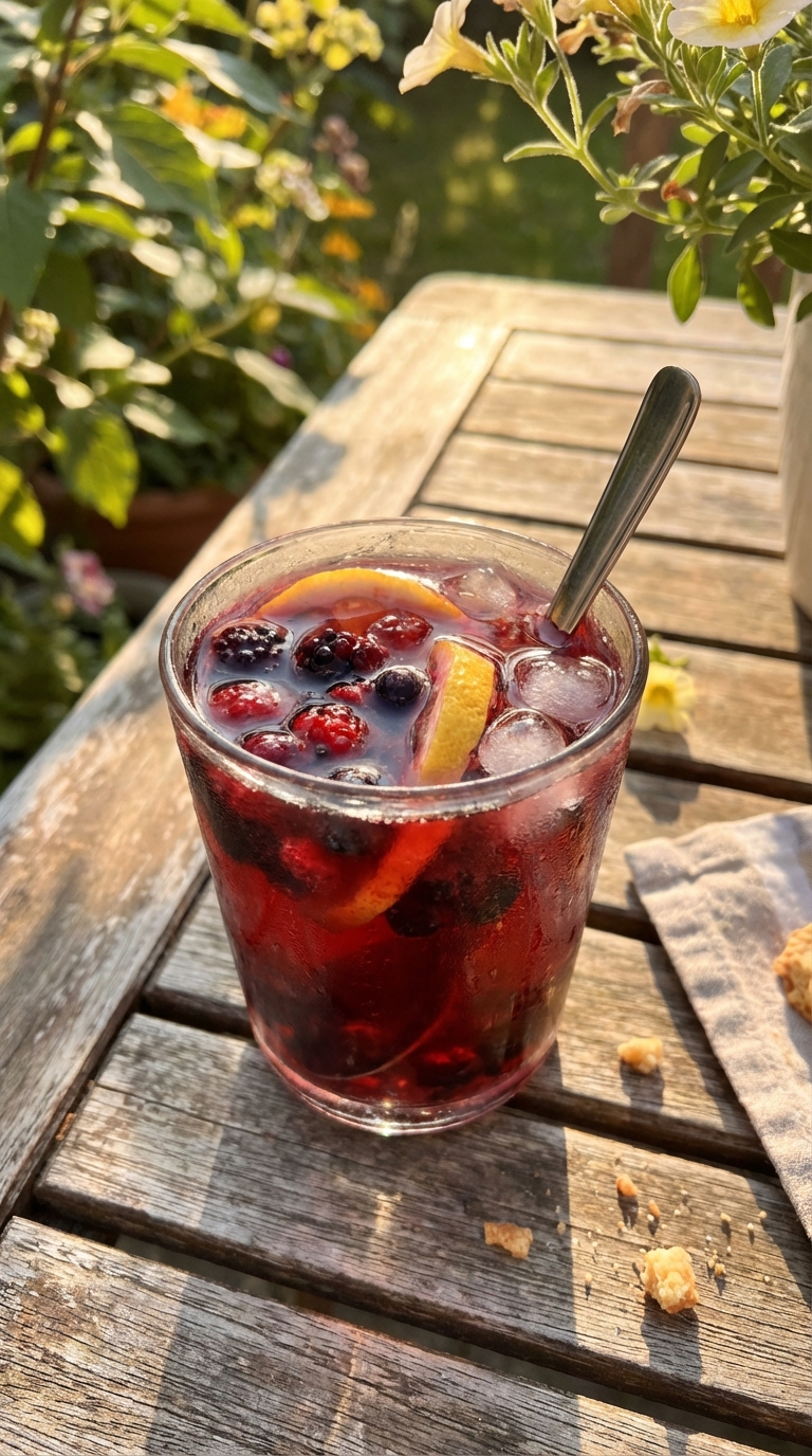 Beeren Hibiskus Eistee