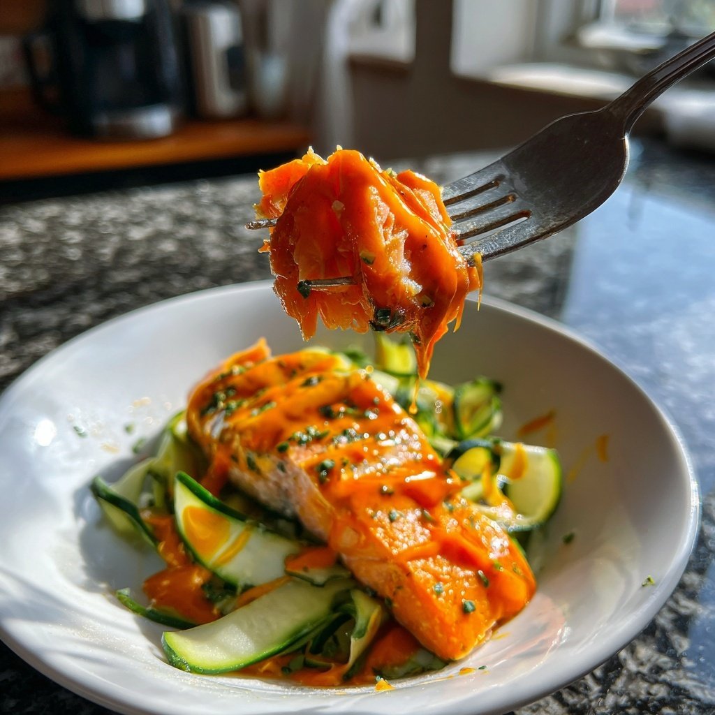 Bang Bang Lachs mit Gurken Salat