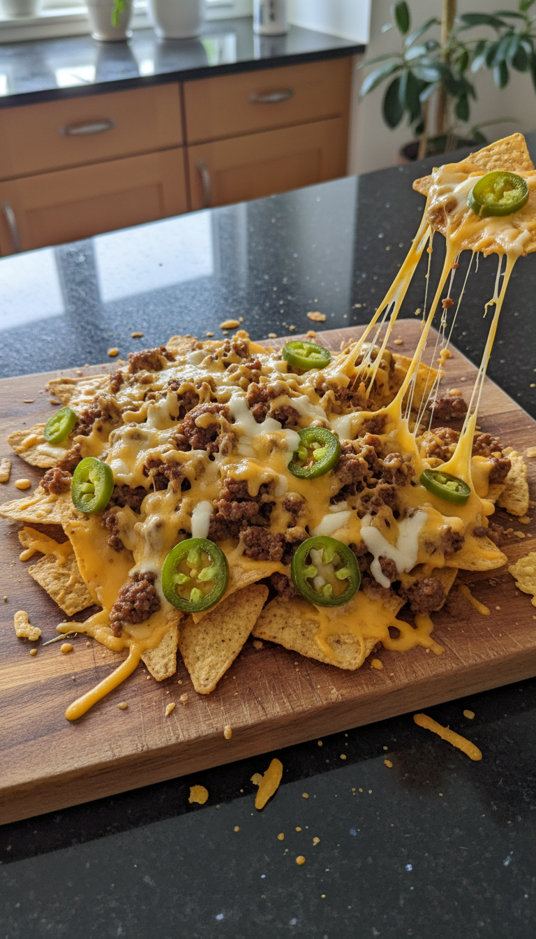 Klassische Rind Nachos mit Aioli