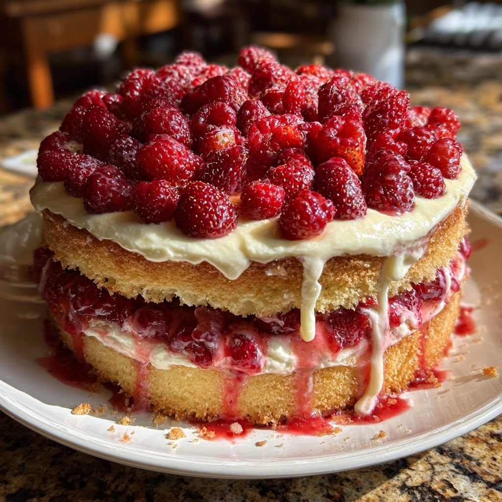 Himbeere-Erdbeere Creme Käse Dessert