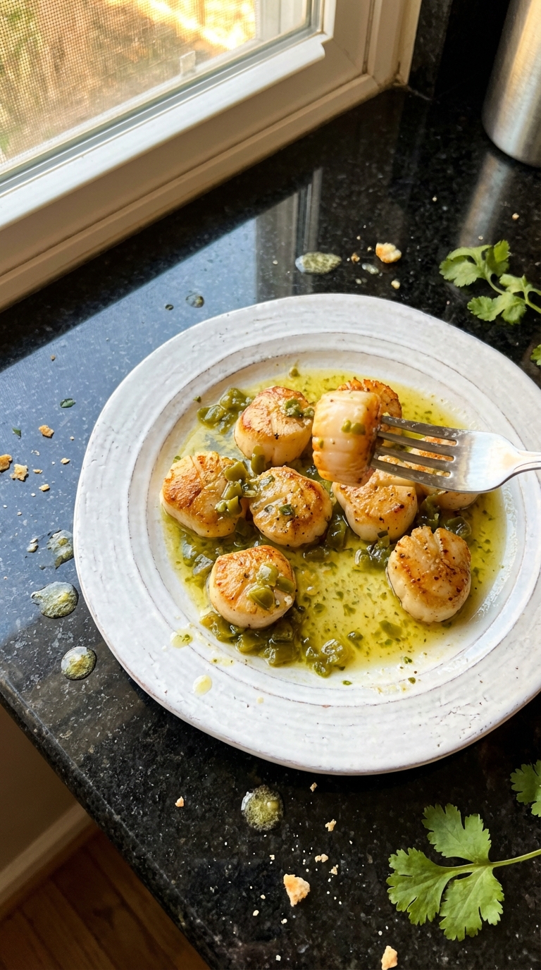 Würzige Jakobsmuscheln mit Jalapeño Butter​