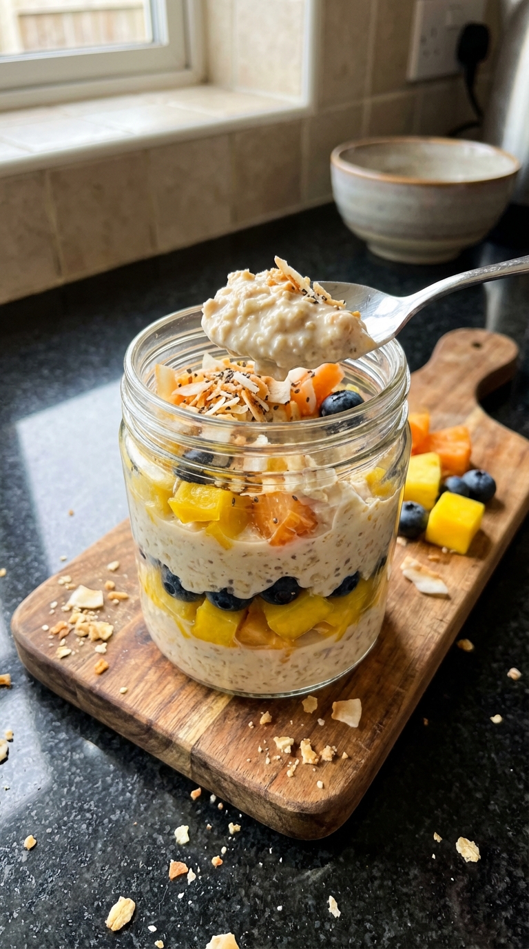 Tropische Beeren Overnight Oats​