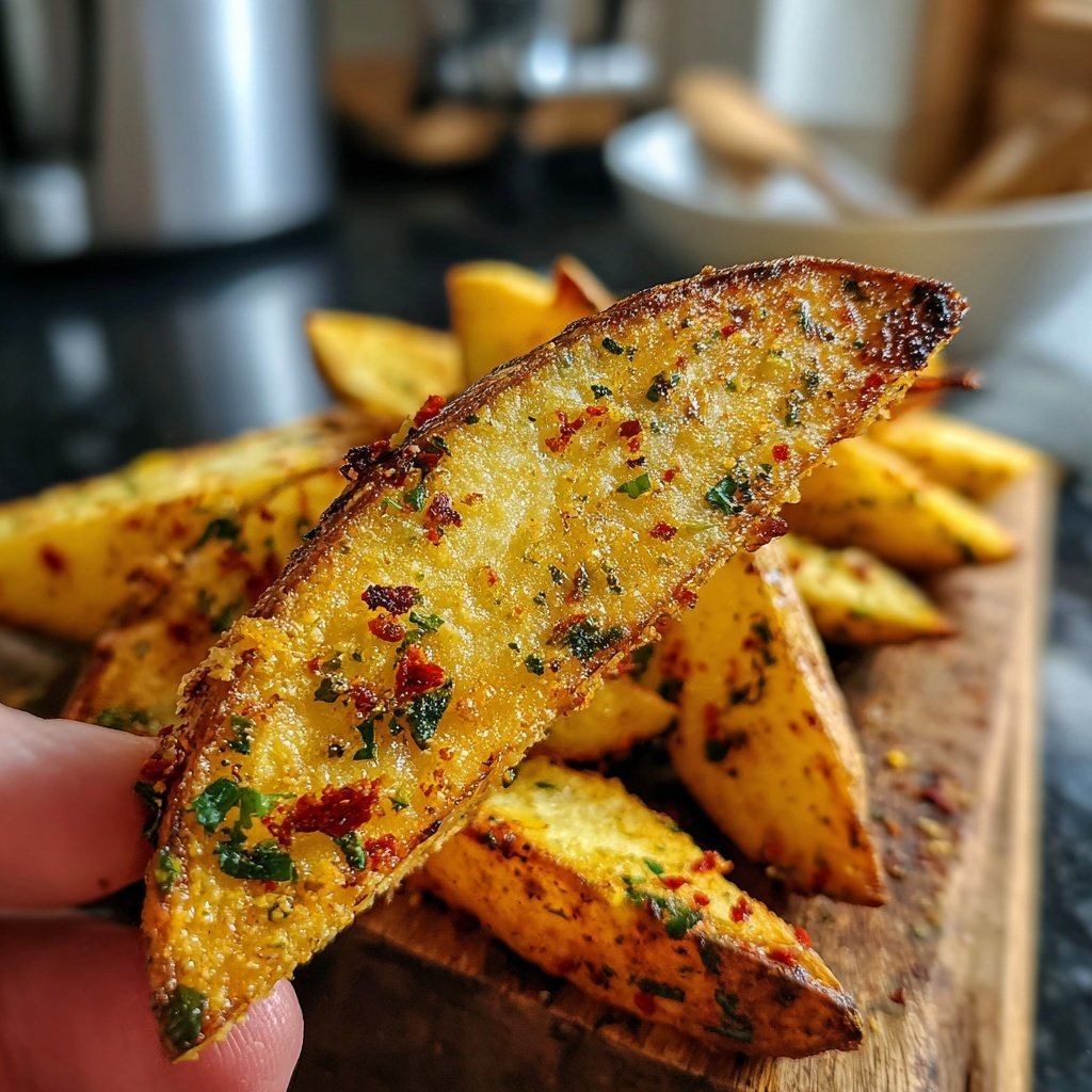 Knusprige Süßkartoffelwedges im Airfryer