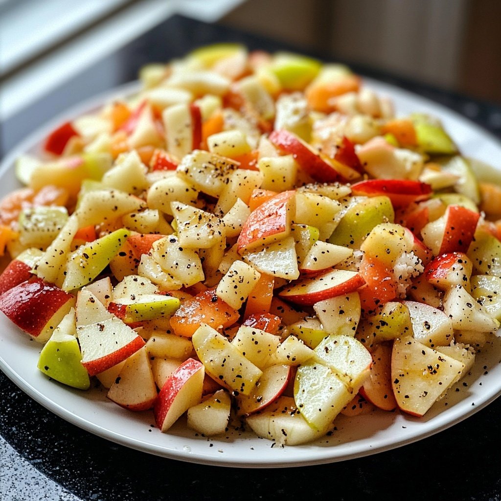 Blattsalat mit Äpfeln