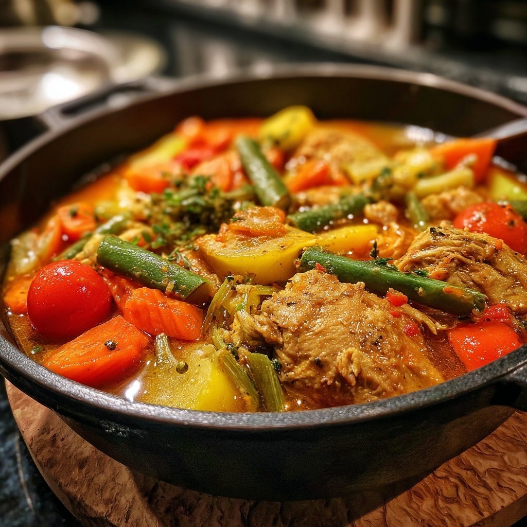 Eintopf Ingwer Hähnchen mit Gemüse